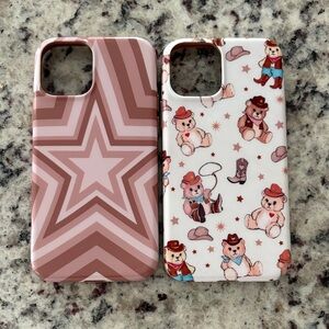 Velvet Caviar Pink Star and Teddy Bear Phone Cases